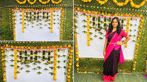 South Indian Backdrop Make Seemantham Function Decoration For Baby Showers Gatherings Part 1 Youtube