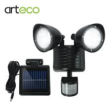 Find solar outdoor lighting at lowe's today. Led Dual Head Solar Powered Yard Lights Pir Motion Sensor Spotlight Wall Lamp Y Landscape Walkway Lights Home Garden