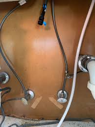 setup for new kitchen sink water lines