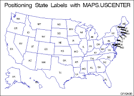My cousin loved this map. The Gmap Procedure Labeling The States On A U S Map