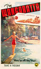 Wangaratta Vintage Travel Posters Posters Australia Retro Travel Poster