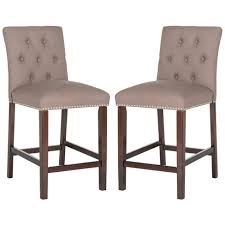 Modern velvet bar stools, fabric bar stools, pu bar stools, knockerback bar stools, leather bar stools and much more. Set Of 2 Counter And Barstools Dark Taupe Safavieh Target