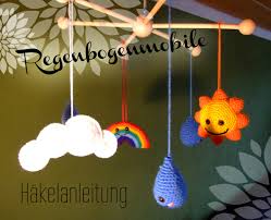Das bastelset beinhaltet folgende wachsdekore: Hakel Mobile Mit Sonne Wolken Regen Und Regenbogen Handmade Kultur