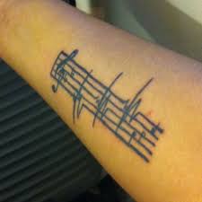 Music Saved Me Pulse On Staff Tattoo Quotes Tattoos Tatt