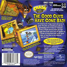 Collect all blue, red, and green gems (there are 4 of each of them) which are scattered (and well hidden) all over the. Crash Bandicoot 2 N Tranced Box Shot For Game Boy Advance Gamefaqs