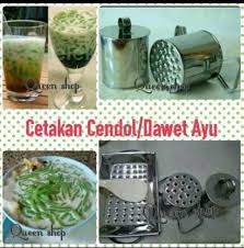 Cendol biasanya berwarna hijau, karena dibuat dari pewarna alami daun suji atau daun pandan. Jual Cetakan Cendol Atau Dawet Ayu Uk Jumbo Di Lapak Queen Shop Bukalapak