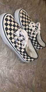 Black And White Checkered Vans Womens Size 7 Black And White Cream Checkered Vans Size 5 5 In Boys And 7 In Women S Slip On Sneaker Vans Classic Slip On Sneaker Vans