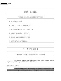 1.6 scope and delimitation of the study coverage of the study: Sample Thesis Chapter 1 Second Language Communication