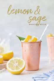 Lemon And Sage Moscow Mules Recipe Sugar And Charm Recipe Moscow Mule Recipe Mule Recipe Recipes