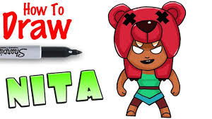 Nita is a trophy road brawler unlocked at 10 trophies. How To Draw Nita Brawl Stars Youtube