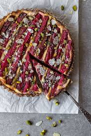 Rhabarber Griess Tarte Mit Hirsegriess Glutenfrei Und Vegan Rezept Rezepte Glutenfrei Essen Und Trinken