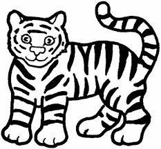 Tigers are not only beautiful specimens; How To Color A Cute Cartoon Drawing Of Tiger Cub Coloring Page Toodsy Color