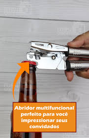 Abridor De Latas cerveja garrafa abridor multifuncional Manual manivela  Profissional em aço Inox Sem Rebarbas mimo387 - Meu Canto Shop