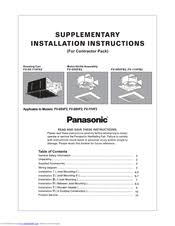 Super quiet, only 0.3 noise !!!how to replace a fan without extro ce. Panasonic Fv 11vf2 Manuals Manualslib