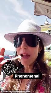 Bethenny oversized square sunglasses with case and cleaning cloth. Bethenny Frankel Enjoys Romantic Getaway To Italy S Lake Como With Fiance Paul Bernon Geeky Craze