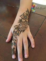 Where to get a henna tattoo near me mehndi party. Leyla Shemesh Henna Strip With Turquoise Glitter Accents Henna Tattoo Designs Henna Tattoo Hand Henna Tattoo Kit