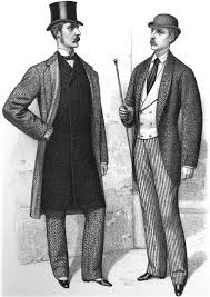 Late 19/early 20th century sack suits. Late 1800s Fashion Victorian Mens Clothing Mens Fashion Illustration Vintage Clothing Men