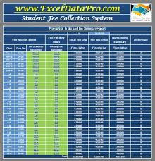 Download Student Fee Collection System Excel Template Exceldatapro In 2020 Excel Templates School Administration School Report Card
