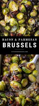 Roasted Brussels Sprouts With Bacon Parmesan Cheese Recipe Sprout Recipes Roasted Bacon Bacon Recipes