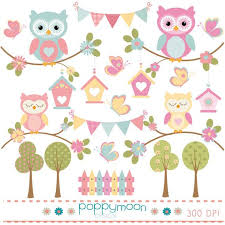 Garten Eule Schmetterlinge Und Baume Digitale Clipart Set Etsy Digital Clip Art Set Owl Clip Art Digital Clip Art