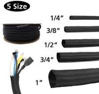 Nylon Braided Wire Cable Sleeve Split Self Wrap Loom Tubing Cord Lot 5 10  20 50' | eBay