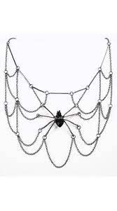 Spiderweb Necklace Silver Necklace Spider Necklace Spider Necklace Body Jewelry Wizard Jewelry