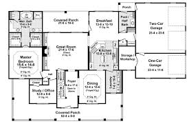 The best 2000 square foot one story house floor plans. House Plan 59930 Farmhouse Style With 3000 Sq Ft 4 Bed 3 Bath 1 Half Bath