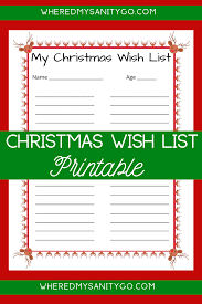 Create & share gift idea lists in a private, online family group. Christmas Wish List Printable For Kids Free Download