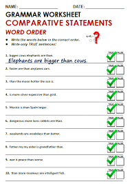 Picture Word Order English Grammar Worksheets Grammar Worksheets