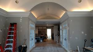 Ceiling design crown molding tray ceiling recessed lighting cove lighting basement remodeling diy crown molding ceiling crown molding remodel. Pro Install Led Lighting Behind Flying Crown Molding The Joy Of Moldings