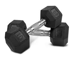 Conjunto de mancuernas hexagonales de musculación (de 2,5 kg a 32,5 kg ). Mancuerna Hexagonal De Goma Negra Canarias Fitness