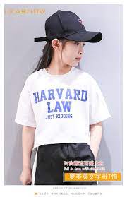 女童短袖t恤纯棉2019新款儿童夏季洋气半袖女孩宽松短款白色夏装 tmall com天猫 harvard law just kidding falling in love