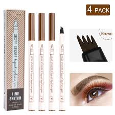 Plot the three points of your eyebrow. Amazon Com Microblading Eyebrow Pen 4 Pack Brow Pen Brown 24 Hours Waterproof Tattoo Pen For Eyebrow Micro Fork Tip Brow Pencil 3d Nature Brow Pen Eyebrow Pencils Beauty