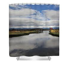 The Little Red Love Shack Shower Curtain by Laurie Search