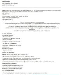 Free 7 Sample Bank Teller Resume Templates In Ms Word Pdf