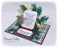 Peaceful Boughs Centre Panel Easel Card Easel Cards Christmas Cards To Make Christmas Stamps