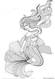 Mermaid coloring book fairy coloring pages coloring pages to print free printable coloring pages coloring pages for kids coloring books coloring sheets kids coloring free printables. Mermaid Zentangle Adults Coloring Pages Printable