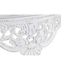 De forme carrée en chêne massif, elle est élégante et a l'avantage de se fixer partout. Etagere Murale En Bois Sculpte Ceruse Blanc