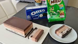Kali ini aku share resep simple lagi. Puding Lapis Coklat Oreo Milo Chocolate Oreo Milo Layered Pudding Youtube