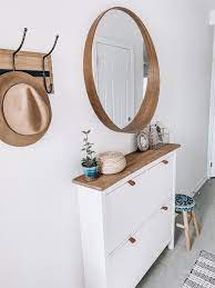 These 5 ideas will help you create an entryway using furniture, bookcases and more! Easy Ikea Shoe Cabinet Hack Lavender Julep