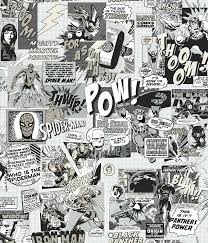 Black And White Marvel Comic Strip Wallpaper Marvel Comics Pow Wallpaper Black White In 2020 Disney Kids Comic Book Wallpaper Disney Kids Rooms