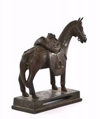 Find bronze horse statue from a vast selection of buddhism. 17c Chinese Bronze Donkey Dragon Saddle Item 1370577 Detailed Views Chinese Bronze Donkey And Dragon Bronze