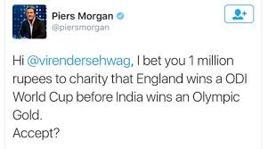 Usually, a single comment does someone in, but in morgan's case, it could be one of many. Virender Sehwag Piers Morgan Twitter Battle Intensifies Sports News The Indian Express