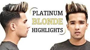 Whether you want small blonde strands or big blonde sections of hair, it gives a dramatic contrast to your black hair. Platinum Blonde Highlights On Black Hair Blonde Hair Color For Men Youtube