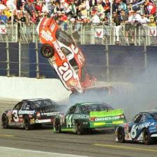 Daytona 2001 Tony Racing For Joe Gibbs Racing 20 Home Depot Gets Airborne And He Was Leading The Race Formel 1 Rennen Autos