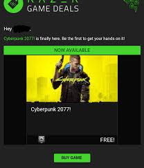 Последние твиты от epic games store (@epicgames). Anyone Else Got Told That Cyberpunk 2077 Went Free On Epic Games Store Razer