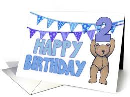 Happy Birthday Cards For 2 Year Old Boy Birthday Card For 2 Year Old Boy With Cute Teddy Bunting Card Birthday Cards Bear Card Cute Cards