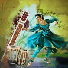 Indian classical music has been passed down from generation to generation for more than 3,000 years. Kathak Dancer 4 Painting By Catf