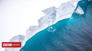 Borrowed from dutch ijsberg (compound of ijs (ice) + berg (mountain)), from middle dutch ijsberch. World S Biggest Iceberg Captured By Raf Cameras Bbc News