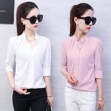 Made of 100% luxury cotton and cotton mix. Woman Lady Smart Casual Office Wear Long Sleeve Top Shopee Malaysia